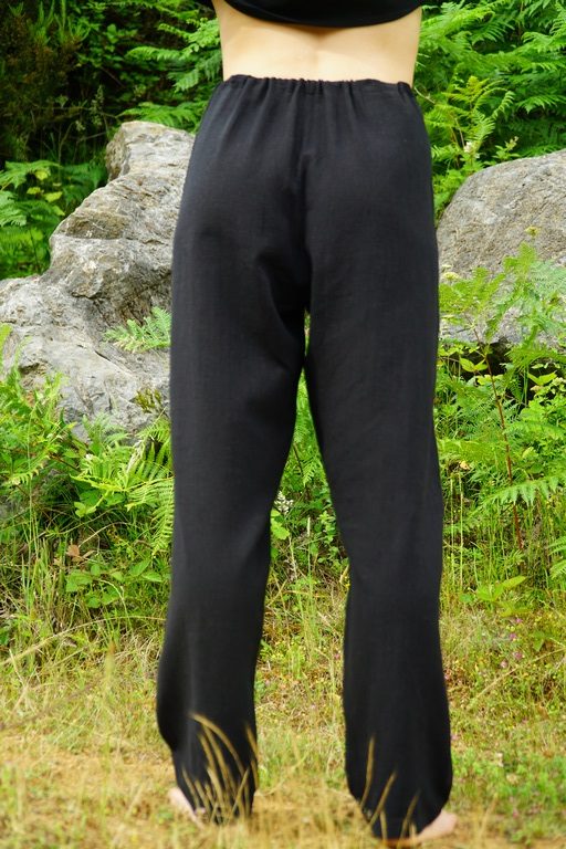 MARİA KETEN PANTOLON SİYAH